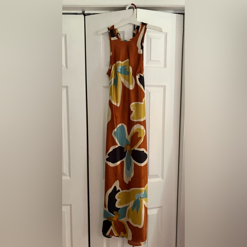 House of Harlow 1960 Brown floral Multicolor Patterned Dress